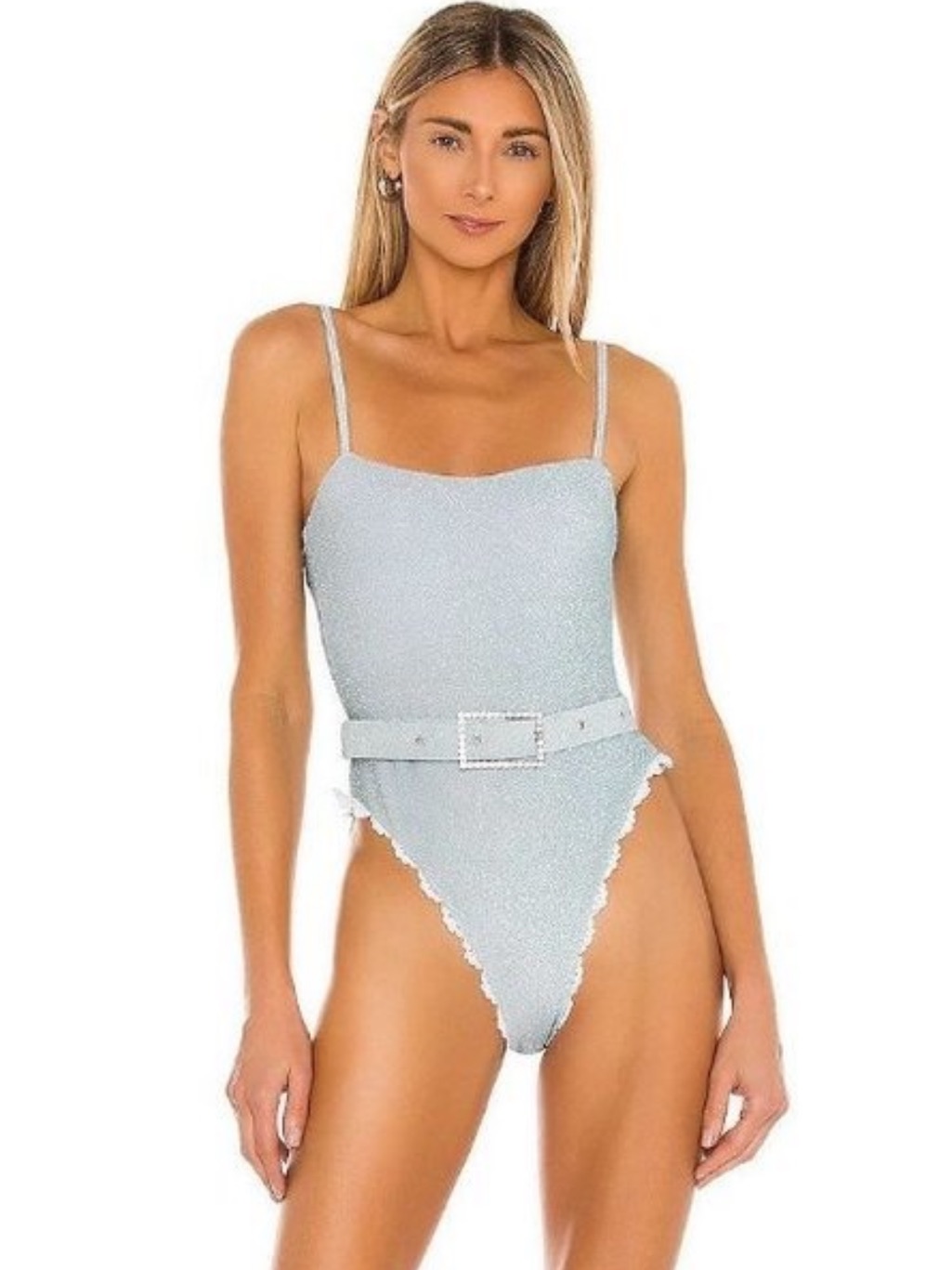 Maiyo Cindy Crystal Belt One Piece In Blue Small